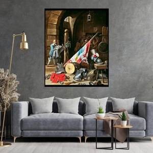 Poster Print Set of 7 Sizes The Guardhouse Digital Art Print Instant Download Baroque Wall Art Home Decor Medieval Renaissance 24X36 A5 5X7