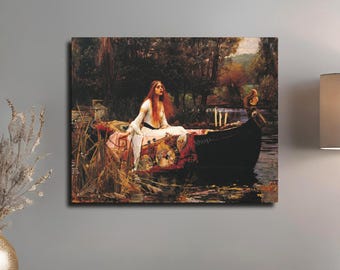 The Lady of Shalott Canvas Print John William Waterhouse Painting Gallery Wall Art Home Decor New Home Gift Entryway Wall Art Office Decor