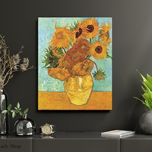 Sunflowers Canvas Print By Vincent Van Gogh Wall Art Decor Home Decor Gift for Art Lover Fine Art Print Gallery Wall Decor New Home Gift