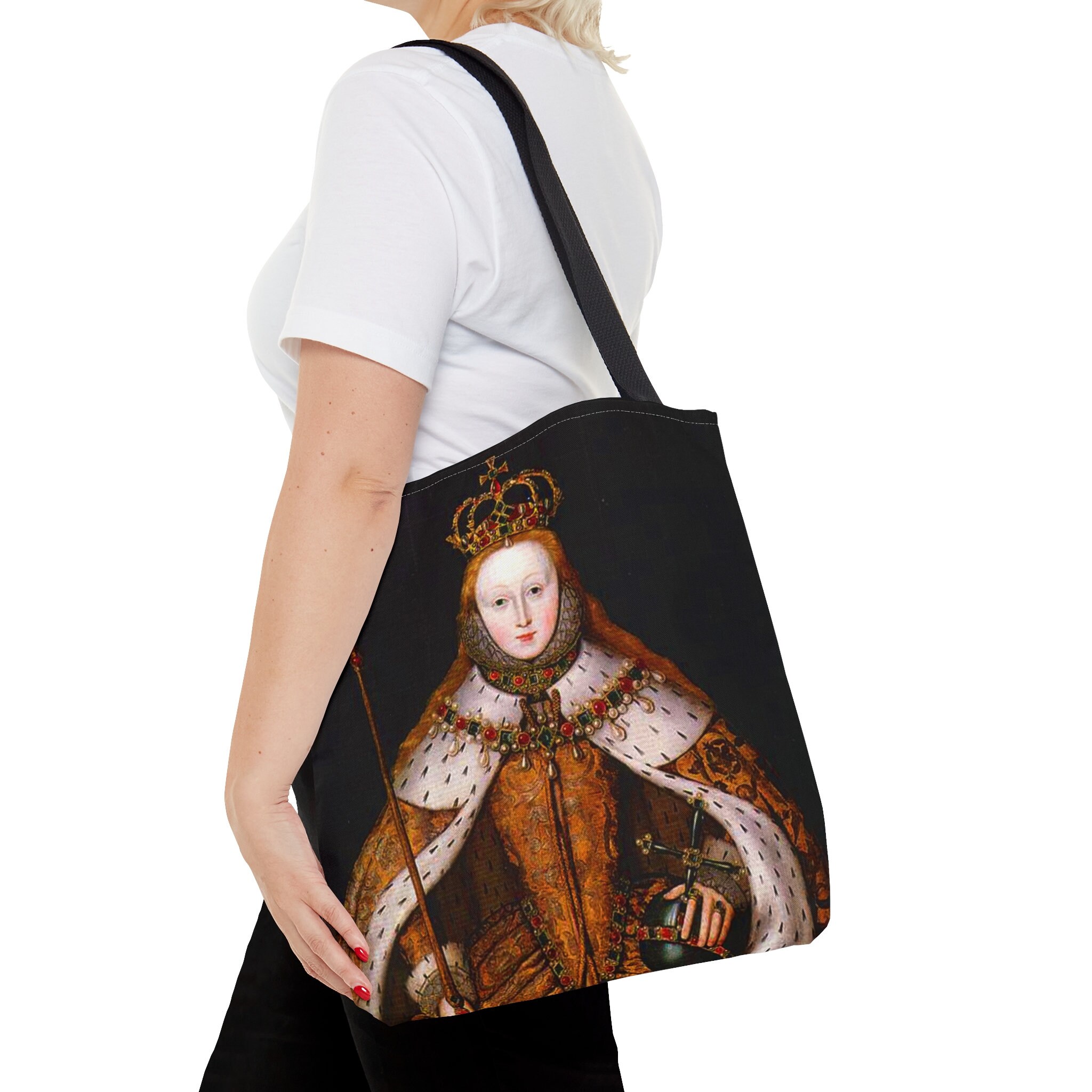 Queen Elizabeth I Tote Bag Black Coronation Tote Bag Royal Queens Gift ...
