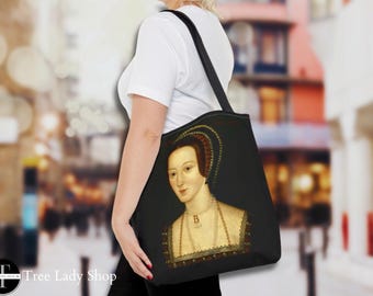 Bolsa Tote Anne Boleyn para Trabalho ou Escola, Bolsa Tote para Uso Diário, Sacola Reutilizável com Alças, Colar The Tudors Holidays B, Ideia de Presente para Professores