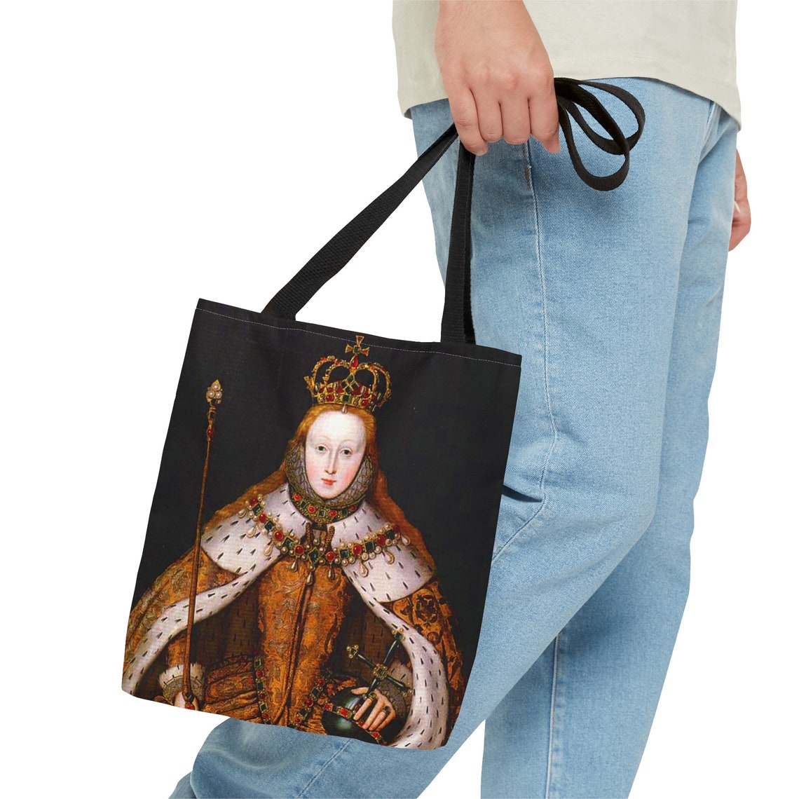 Queen Elizabeth I Tote Bag Black Coronation Tote Bag Royal Queens Gift ...