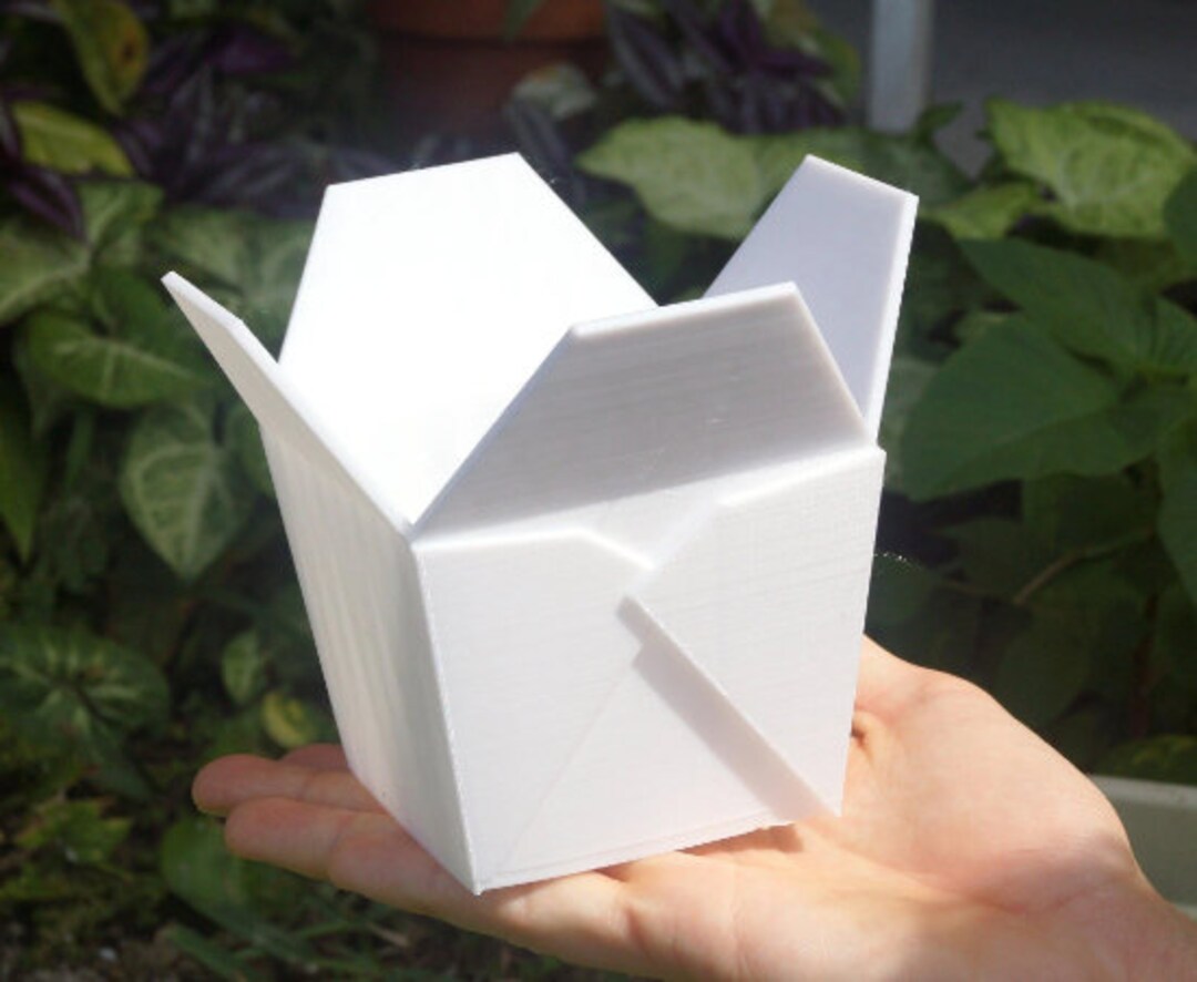 3D Printed Chinese Takeout Box Planter Modern Home Decor for Etsy