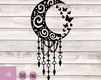 Free Free 130 Crescent Moon Dreamcatcher Svg SVG PNG EPS DXF File