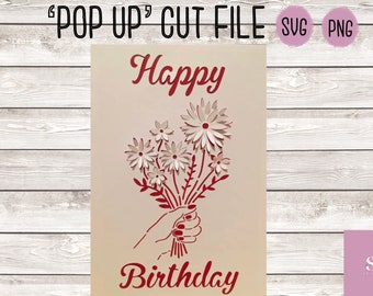 Happy Birthday Card 3d Svg Etsy