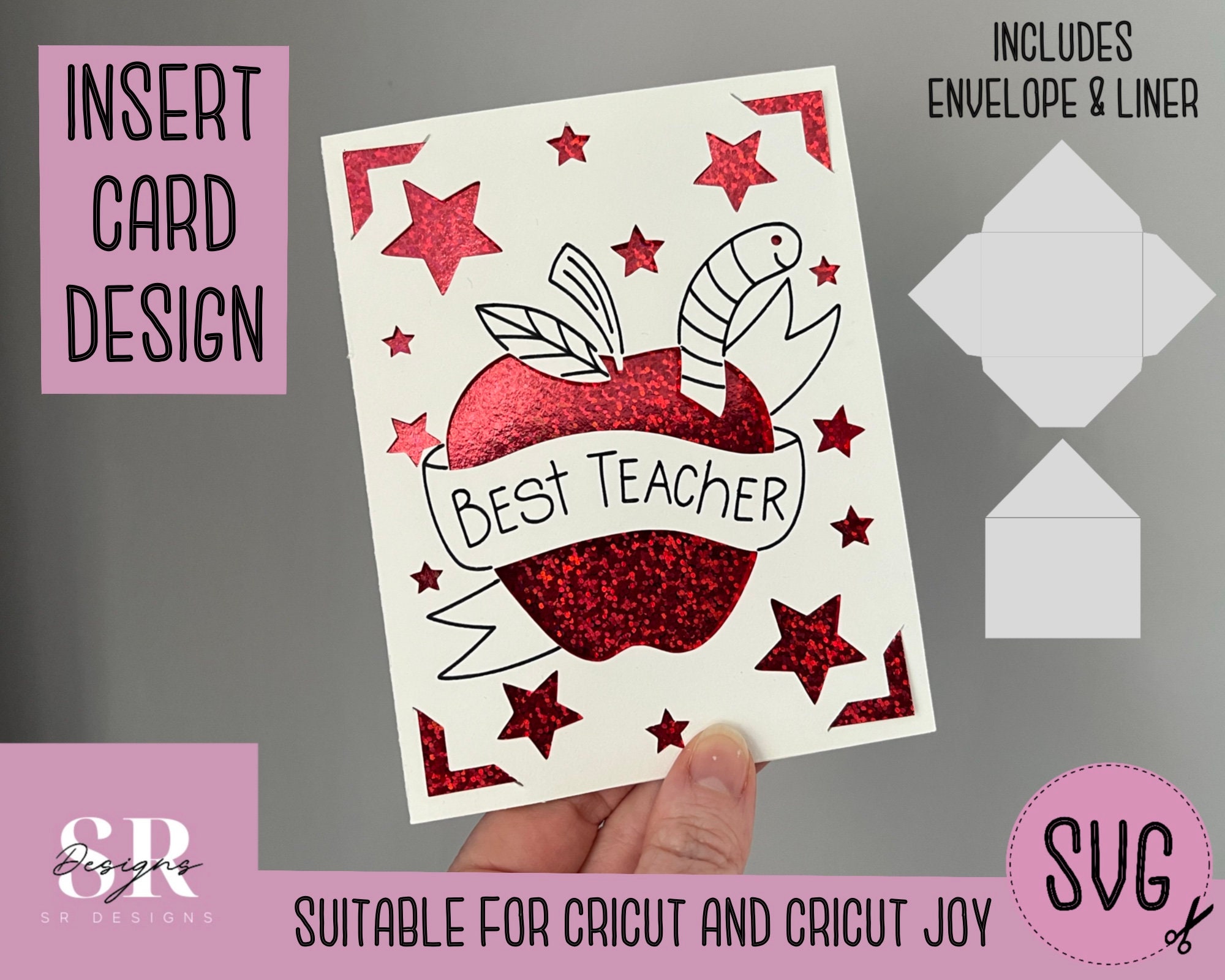 SVG: Engagement insert card. Cricut Joy friendly. Draw and cut card design.  Envelope template included. Cricut Joy engagement card SVG
