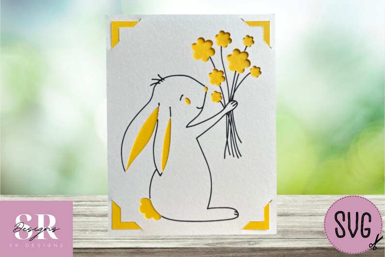 SVG: Easter insert card. Cricut Joy friendly. Draw and cut card design. Envelope template included. Cricut Joy Easter card SVG image 6