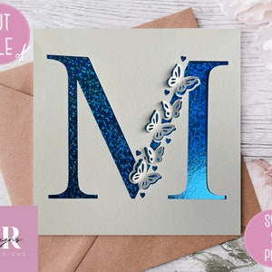 SVG: Pop up / 3D Letra M.M es para mamá. Ventana emergente del alfabeto. Pop up floral. Carta emergente. Tarjeta emergente. Día de la Madre. Fabricación de tarjetas. SVG. PNG.