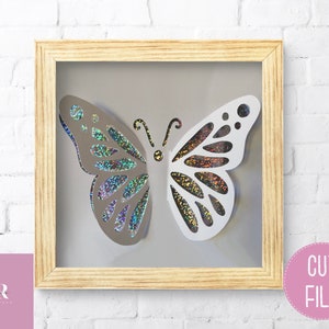 SVG : Papillon 3D. Fichier de coupe de carte. Papillon 3D SVG. Pop-up svg. SVG 3D. SVG/PNG/Pdf/Jpeg.
