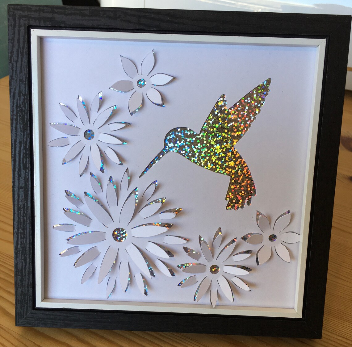 Download SVG: pop up/ 3D Floral hummingbird. Card cutting file. | Etsy