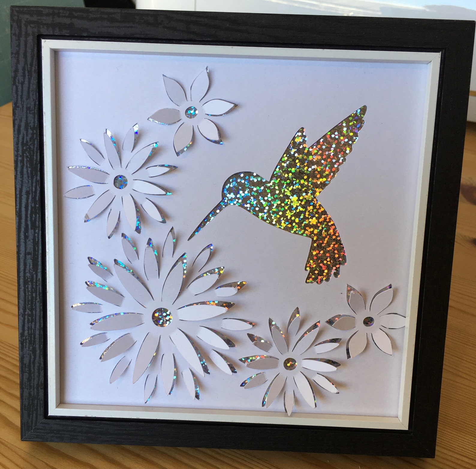 Download SVG: pop up/ 3D Floral hummingbird. Card cutting file. | Etsy