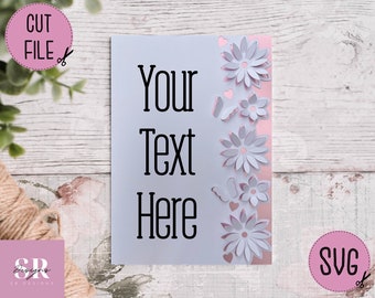 SVG: ‘pop up’/ 3D Floral card blank. Celebracja. Karta svg. Pop up flowers. Kwiaty 3d. Pop up SVG. Karta 3D svg. Pusta karta svg. Karta Cricut