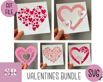 SVG: ‘pop up’/ 3D Valentines Card Bundle. Valentines svg. Valentines card svg. Paper cutting. valentines card bundle. Pop up SVG. 3D SVG.