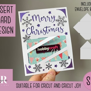 SVG: Tarjeta regalo de Navidad. Cricut Alegría amigable. Corta y dibuja la tarjeta. Titular de dinero svg. Tarjeta de Navidad svg. Tarjeta de dinero svg. Tarjeta regalo svg.