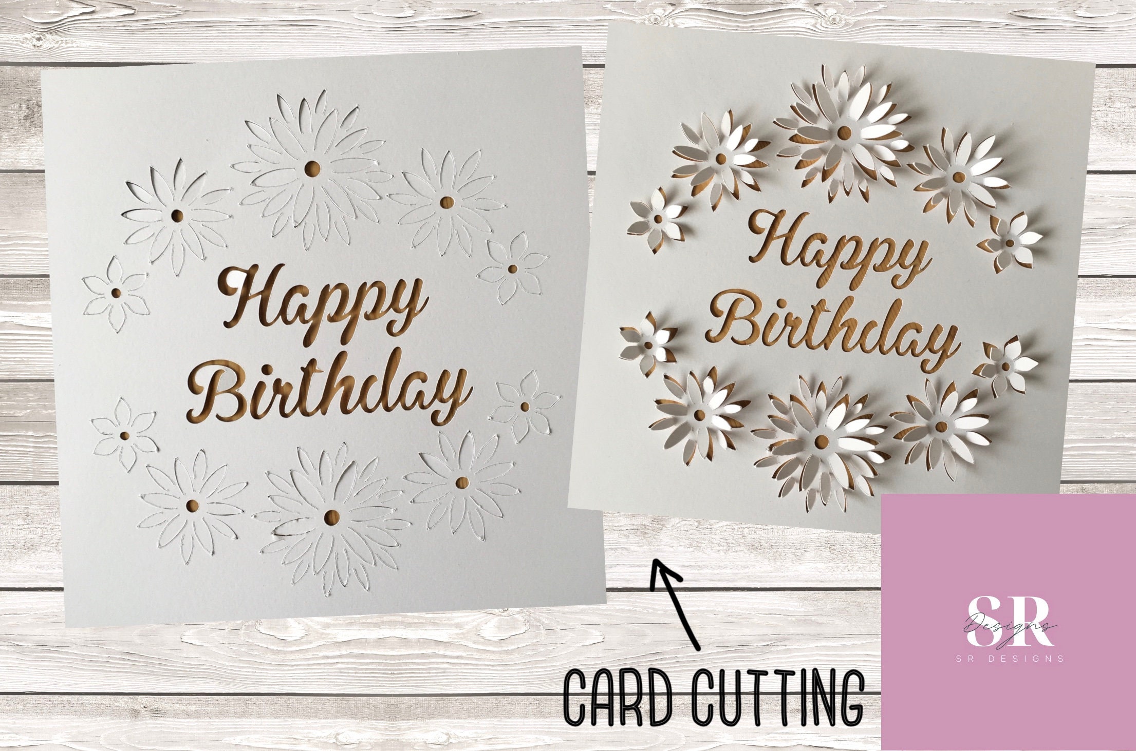 SVG: 3D/ pop up Birthday card digital download. Happy | Etsy