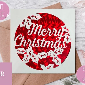 SVG: Kerstkaart svg. Vrolijke kerstkaart. Vrolijk kerstfeest svg. Kerst svg. Kerst geknipt bestand. Cricut kaart svg. SVG/PNG.