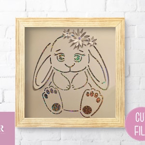 SVG : « pop up »/fichier de coupe de carte lapin 3D. SVG. Lapin de Pâques. Fichier de coupe de carte de Pâques. Svg de Pâques. Svg de lapin.