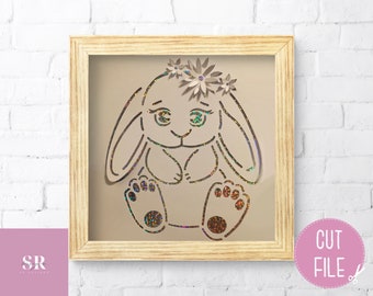 SVG: archivo de corte de tarjeta 'pop up'/ 3D Bunny. SVG. Conejo de Pascua. Archivo de corte de tarjeta de Pascua. Pascua svg. Conejito svg.