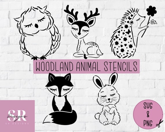 Woodland Animal Stencil Set // Stencil Set // Animal Stencils -  Denmark