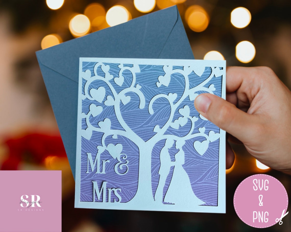 SVG: Mr and Mrs Svg. Wedding Card. Celebration. Wedding Svg. | Etsy