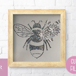 SVG: ‘pop up’/ 3D bumble bee. Digital download. Paper cutting. Bee cut file. Floral pop ups. Pop up SVG. 3D SVG.