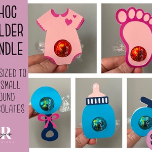 Baby shower sweet holder bundle. Chocolate holder svg. baby shower candy holder. Candy holder bundle. Baby candy holder bundle