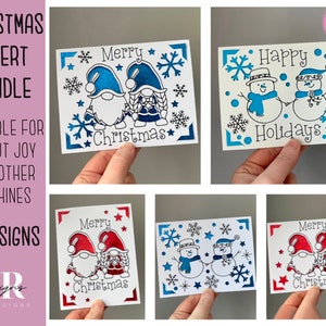 SVG: Weihnachtseinlage Card Bundle. Weihnachten svg. Weihnachtskarte svg. Scherenschnitt. Weihnachtskarte svg Bundle. 3D SVG.
