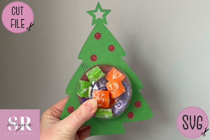 Christmas Candy Dome Bundle. Chocolate Holder Svg. Christmas - Etsy UK