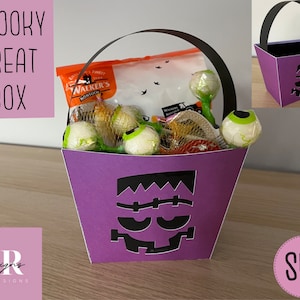 Halloween treat bag template. Candy holder svg. Halloween bag svg. Halloween treat holder. Halloween sweet box svg. Candy bag svg.