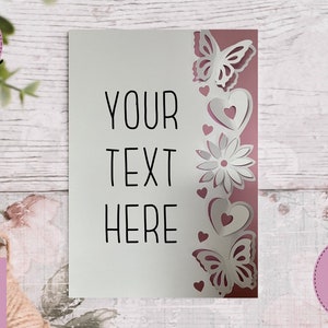 SVG: ‘pop up’/ 3D Floral card blank. Celebration. Card svg. Pop up flowers. 3d flowers. Pop up SVG. 3D card svg. Blank card svg. Cricut card