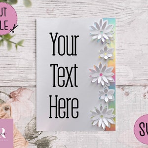 SVG: ‘pop up’/ 3D Floral card blank. Celebration. Card svg. Pop up flowers. 3d flowers. Pop up SVG. 3D card svg. Blank card svg. Cricut card