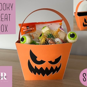 Halloween treat bag template. Candy holder svg. Halloween bag svg. Halloween treat holder. Halloween sweet box svg. Candy bag svg.