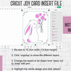 SVG: Easter insert card. Cricut Joy friendly. Draw and cut card design. Envelope template included. Cricut Joy Easter card SVG image 2