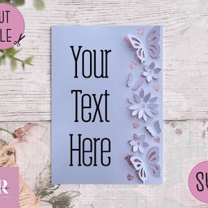 SVG: ‘pop up’/ 3D Floral card blank. Celebration. Card svg. Pop up flowers. 3d flowers. Pop up SVG. 3D card svg. Blank card svg. Cricut card