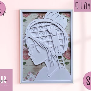 Digitale: la ragazza ama i libri shadowbox. Amante dei libri. Bibliotecario. Verme dei libri. Solo una ragazza che ama i libri tagliati in file. Libri in formato SVG.