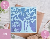 SVG: Mr and Mrs svg. Wedding card. Celebration. Wedding svg. Mr & Mrs card. Anniversary card svg.