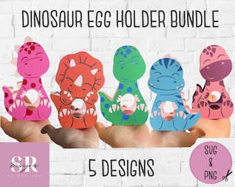 Dinosaur Egg holder bundle. Egg holder svg. Dinosaur Easter egg holder. Egg holder bundle. Egg holder svg bundle.