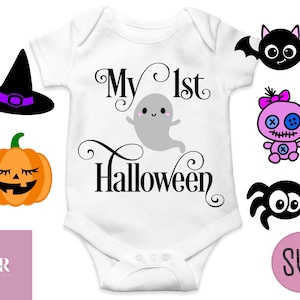 SVG: My 1st Halloween. Halloween svg. My first Halloween svg. Halloween baby svg. Halloween svg bundle. Halloween onesie. Vinyl cutting.
