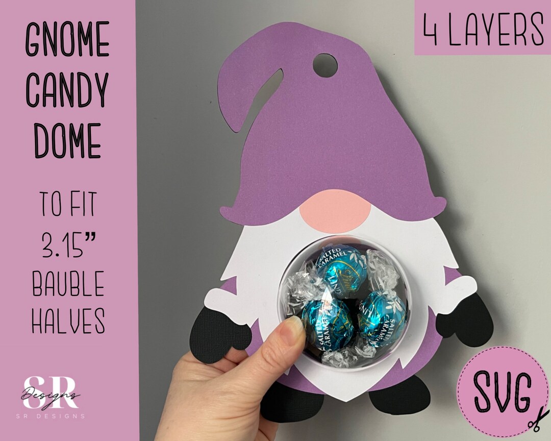 Gnome Candy Dome Svg. Chocolate Holder Svg. Christmas Candy Holder ...
