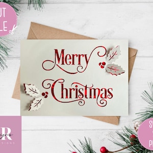 SVG: 'pop up'/ 3D Weihnachtskarte. Weihnachtskarte svg. Frohe Weihnachten svg. Pop up Blumen. Pop-up SVG. 3D Kunstkarte svg. Cricut Karte