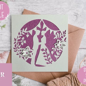 SVG: Cartão de casamento 3D. Convite de casamento svg. Celebração. Casamento SVG. Cartão de aniversário svg. Abra flores. Flores 3D. Abrir SVG
