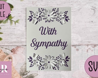 SVG: 3D/ ‘pop up’ With sympathy card. Pop up bereavement card Pop up butterflies. Bereavement card svg. Pop up svg.