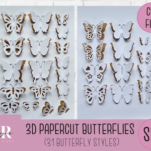SVG: ‘pop up’/ 3D Butterfly bundle. 31 pop up butterflies. Digital. Paper cutting. Card making. Pop up SVG. butterfly pop up bundle.