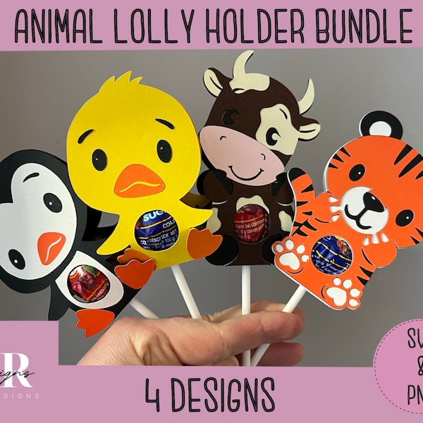 Animal Lolly Halter Bündel. Lolly Halter svg. Animal Lolly Halter. Lolly Halter Bündel. Saugerhalter svg Bündel.