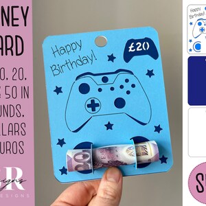 SVG: biglietto di compleanno del giocatore. Cricut Joy amichevole. Taglia e disegna la carta. Portavalute svg. Biglietto di compleanno svg. Scheda giocatore svg. Money card svg.