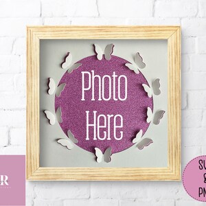 SVG: Cadre papillon 3D. Cadre photo papillon svg. 3d papillon. Fichier découpé de carte. Pop up papillon svg. Papillon svg. SVG/PNG