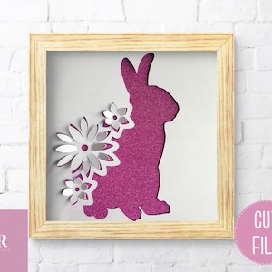 SVG: ‘pop up’/ 3D Rabbit/Bunny. Digital download. Paper cutting. Rabbit cut file. Flower pop ups. Bunny svg. Easter svg. Pop up SVG. 3D SVG.