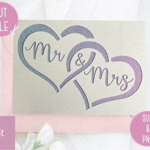 SVG: Mr and mrs card. Celebration. Wedding svg. Anniversary card svg. Mr and mrs svg. Pop up flowers. 3d flowers. Pop up SVG