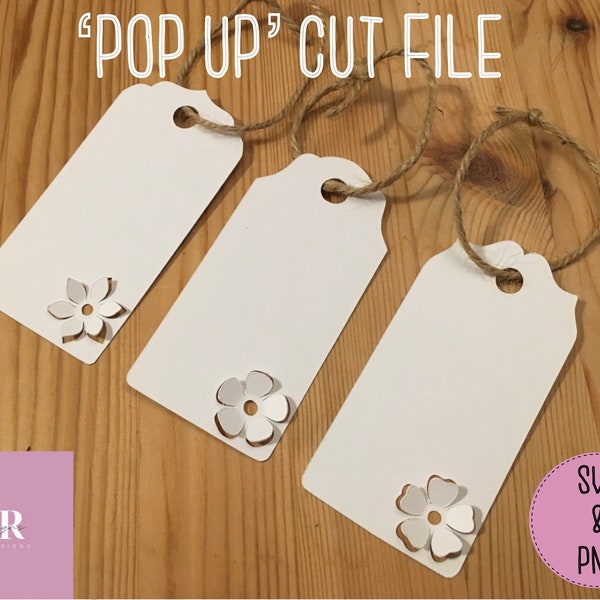 SVG: ‘pop up’/ 3D Gift tags. Digital download. Paper cutting. Floral pop ups. Pop up SVG. 3D SVG. Gift tag template. Gift tag cut file.