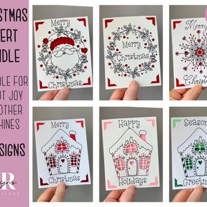 SVG: Paquet de cartes d’insertion de Noël. Noël svg. Carte de Noël svg. Découpe de papier. Carte de Noël svg bundle. SVG 3D.